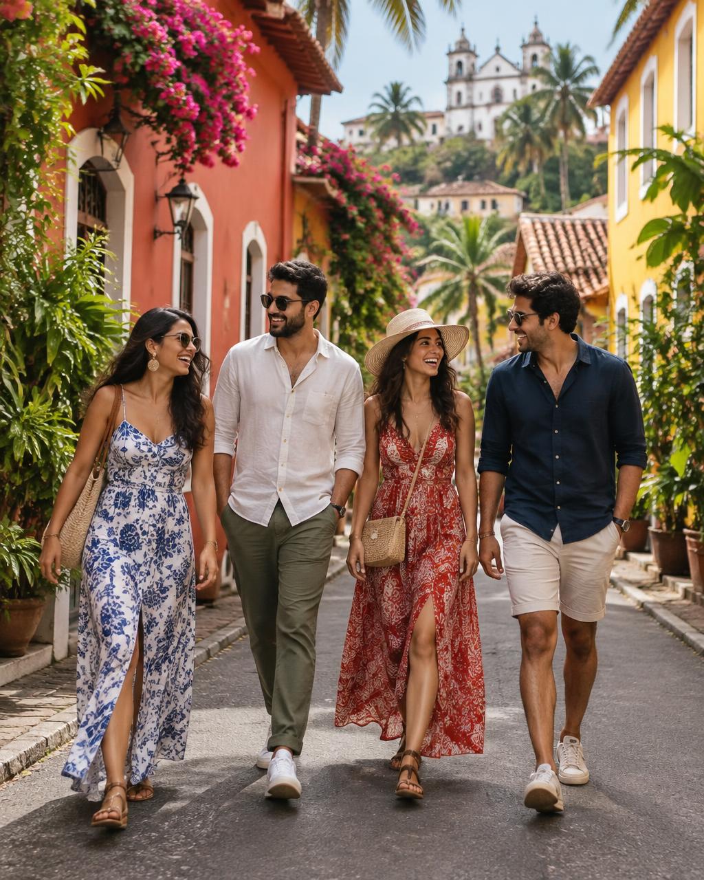 Colourful lanes of Fontainhas, Goa